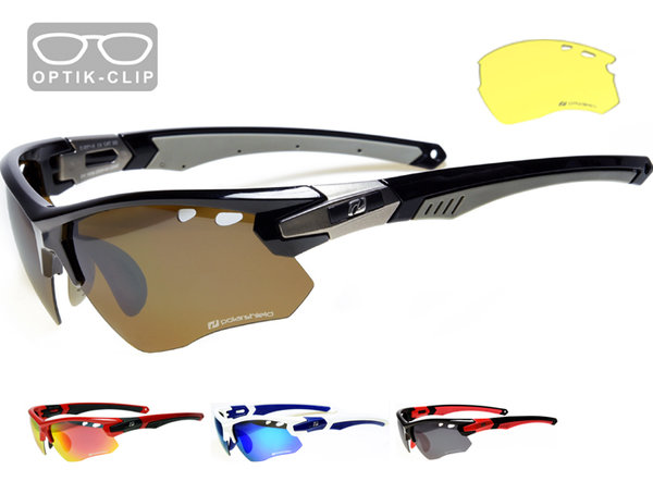 Daisan Sportbrille D207 OptiClip für Brillenträger