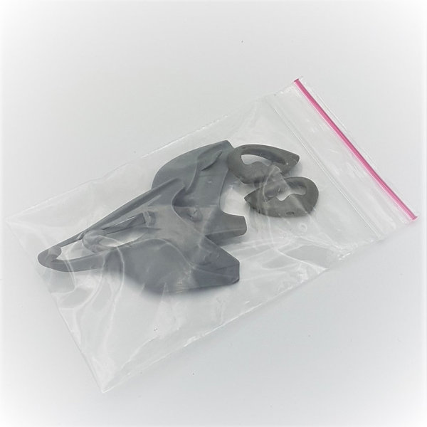 1 Set Seitenschutz aus Kunststoff und 1 Set Airflow Nasenauflagen aus Gummi für Daisan D104 + D105